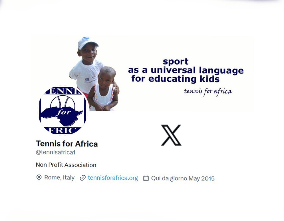 Screenshot del profilo X Tennis for Africa