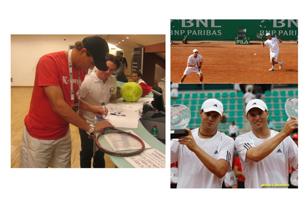 Racchetta donata da Bob Bryan