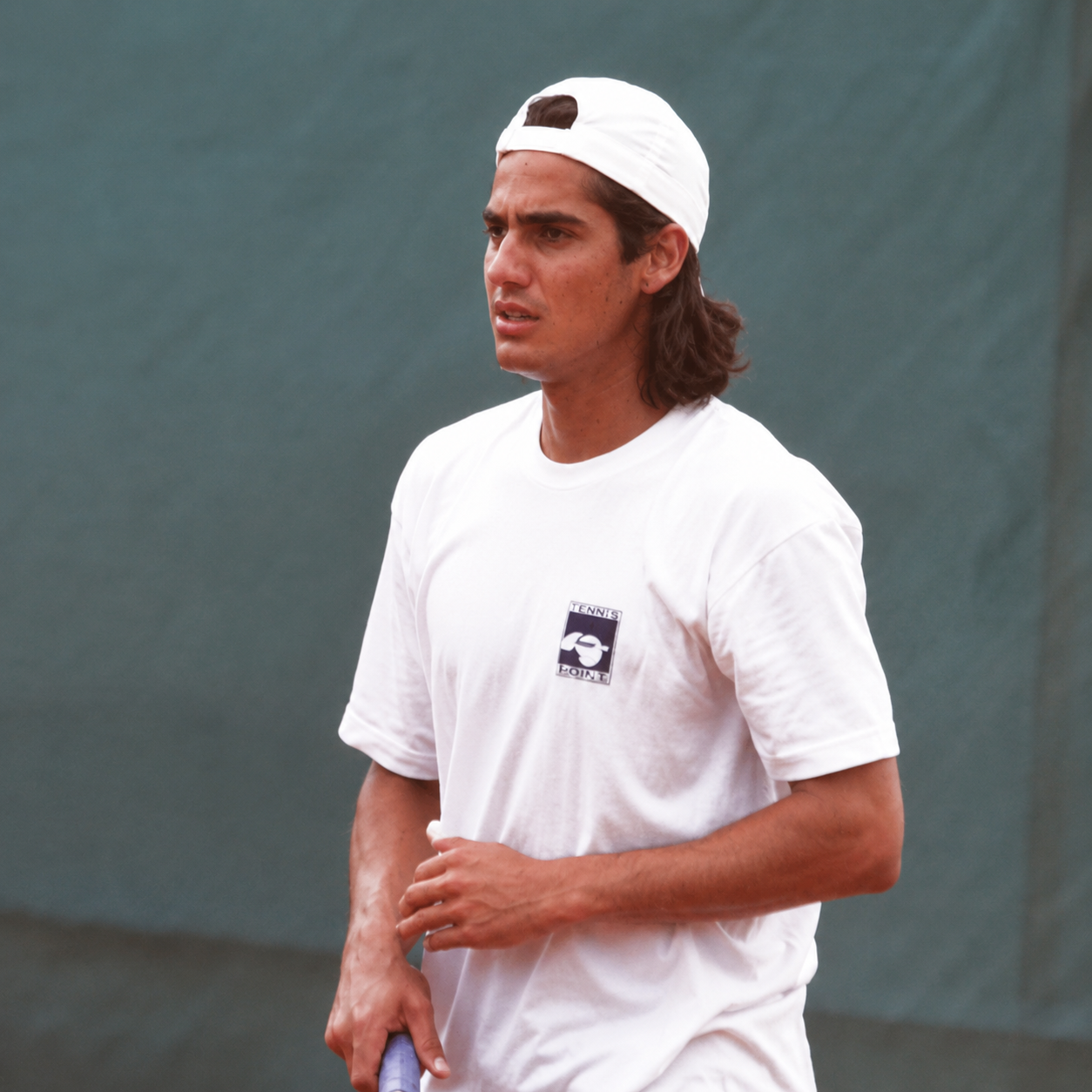Nicolas Lapentti con T-shirt Tennis for Africa