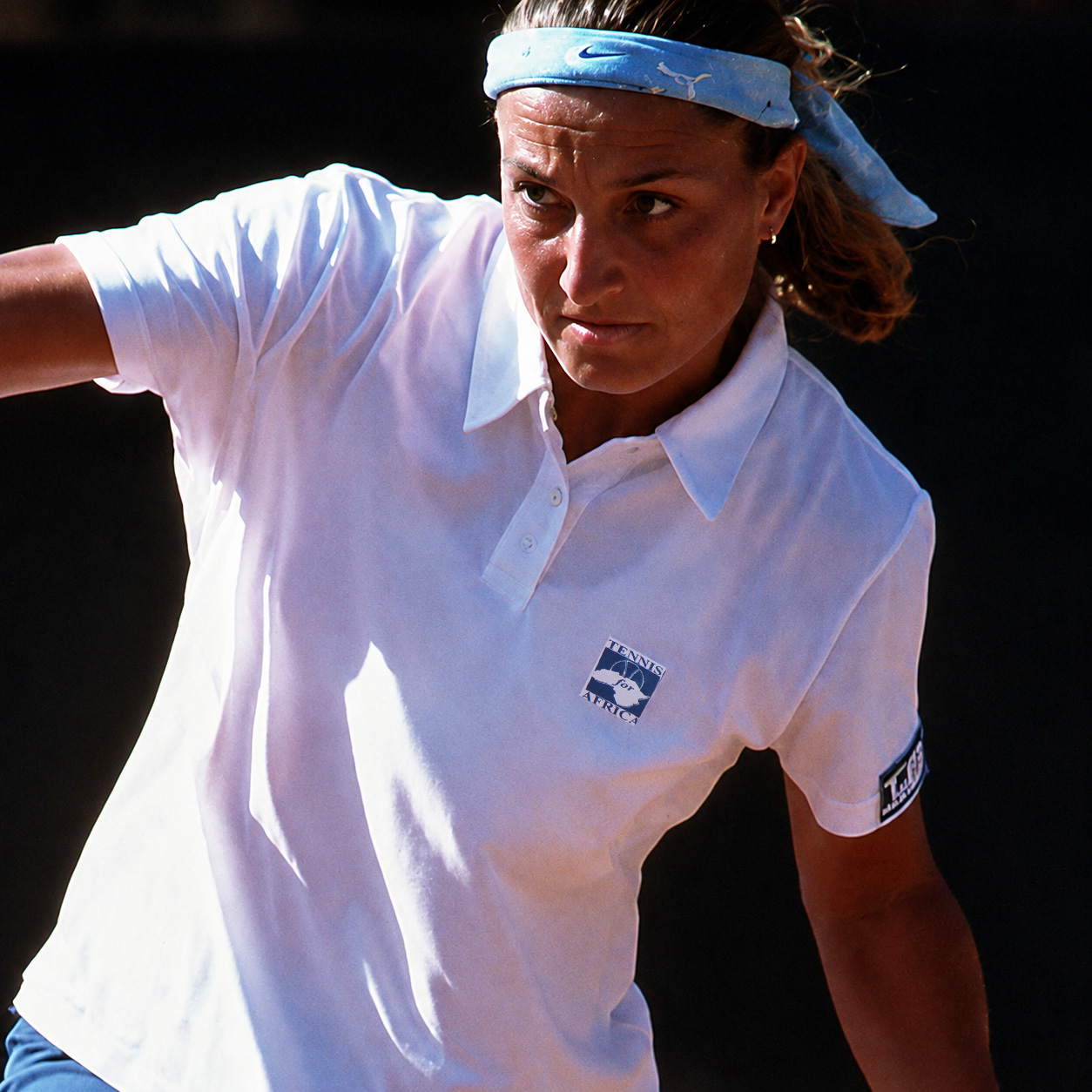 Tathiana Garbin con T-shirt Tennis for Africa